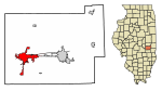 Coles County Illinois Incorporated and Unincorporated areas Mattoon Highlighted